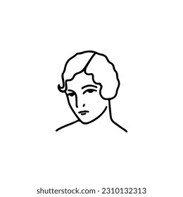 vector handsome man illustration line concept