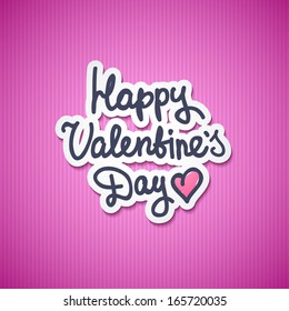 vector handwrite text, happy valentine's day