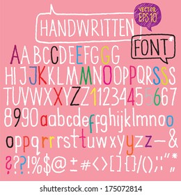 vector handwritten alphabet