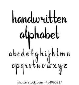 Vector hand-written alphabet.
