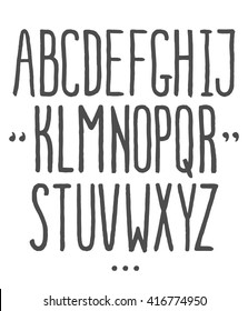 Vector handwritten brush script. Painted Letters. Modern Brushed Lettering. Painted Alphabet. 