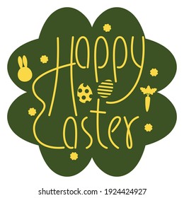 vector handwritten calligraphy letters for easter greetings