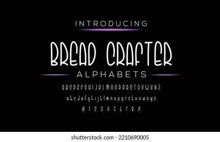 Vektor handgeschriebene, dekorative Schriftart mit dem Namen "Broad Crafter"