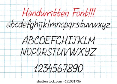 Vector handwritten font collection.