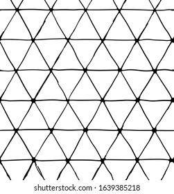vector handwritten hand-drawn seamless triangle pattern.