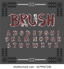 Vector handwritten isolated alphabet letters 