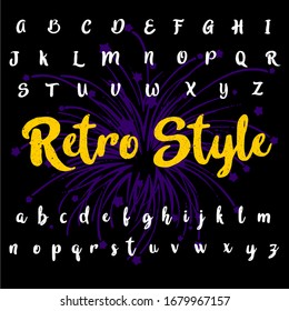 Alfabeto aislado manuscrito vectorial 