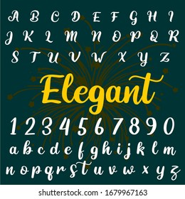 Vector handwritten isolated alphabet letters 