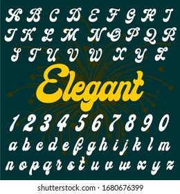 Vector handwritten isolated alphabet letters 