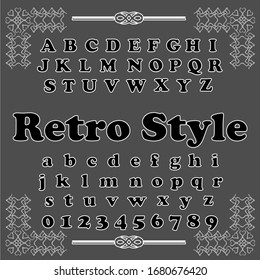 Alfabeto aislado manuscrito vectorial 