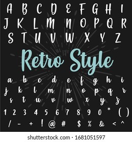 Vector handwritten isolated alphabet letters 