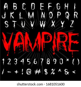 Vector handwritten isolated alphabet letters 
