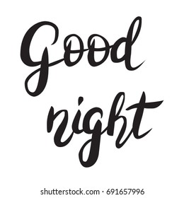 Vector handwritten lettering "Good night". 