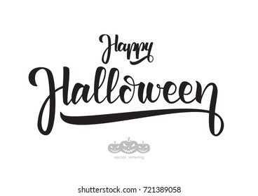 Vector Handwritten lettering of Happy Halloween