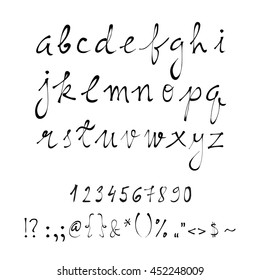 Letras manuscritas vectoras, caligrafía