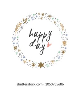 Vector handwritten sign and ornate frame. Sticker, print for cards, posters and other.
Clipart. Isolated.