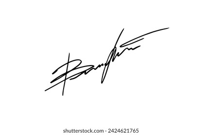 Firma manuscrita vectorial y autógrafo para documentos. Señales manuscritas únicas y elegantes para su proyecto