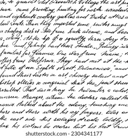 Vector: Handwritten text in pen and black ink. Excerpt from the story of O. Henry