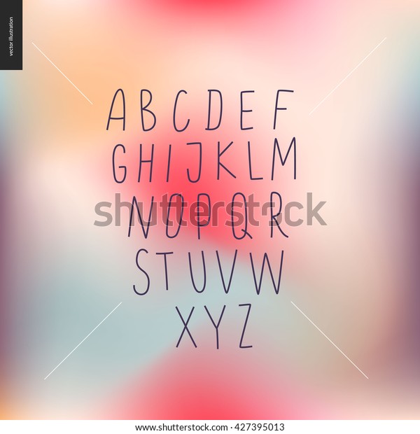Vector Handwritten Uppercase Latin Alphabet On Stock Vector (Royalty Free) 427395013 Shutterstock