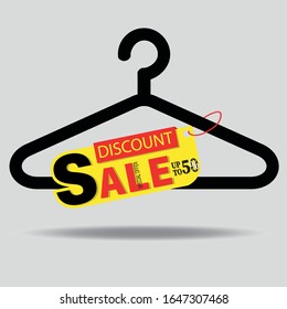 Vector hanger icon. Banner, tag. Web site. Sell-out. Discounts.