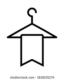 icono de suspensión vectorial, signo de tienda, ropa