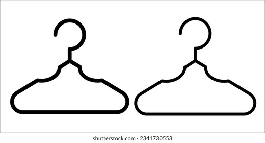 VECTOR HANGER ICON IN STROKE AND FILL VERSION