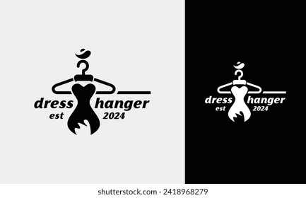 vector hanger with logo drees the curve of the model's body wearing a hat	