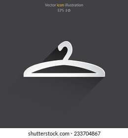 Vector hanger web flat icon. Eps 10 vector illustration.