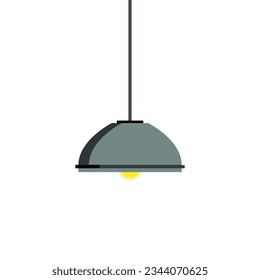 Vector hanging lamp concept illustration.