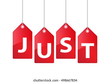 Vector Hanging Price Tags. JUST