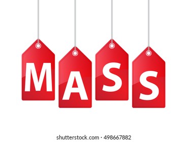 Vector Hanging Price Tags. MASS