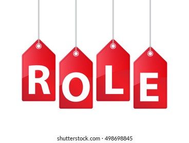Vector Hanging Price Tags. ROLE