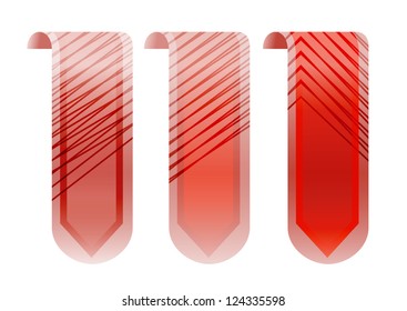Vector hanging sticker with arrow / label design for text
