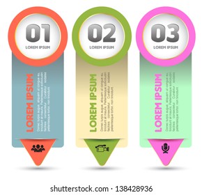 Vector  hanging tag with number for business concepts with  icons / can use for info-graphic / loop business report or plan / modern template / education template / business brochure