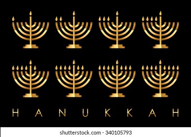 Vector Hanukkah card