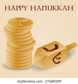 Vector Hanukkah Design Background Or Greeting Card Editable