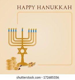 Vector Hanukkah Design Background Or Greeting Card Editable