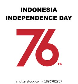 Vector Happy 76th Indonesian Independence Day.