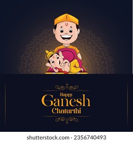 Vector Happy Anant Chaturdashi Indian festival banner design template