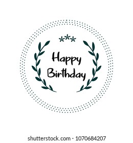 Vector happy birthday calligraphy text vintage