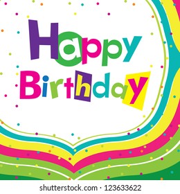 vector happy birthday card