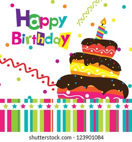 vector happy birthday card