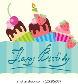 vector happy birthday card