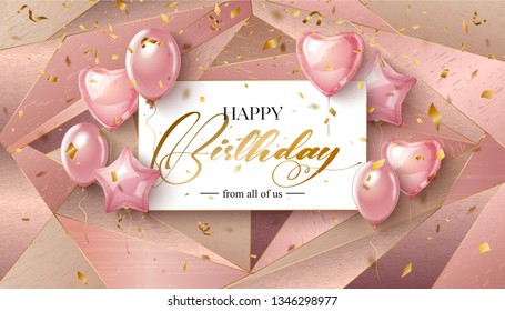 Vector happy birthday card 