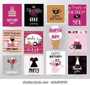 Vector happy birthday card