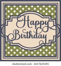 Vector happy birthday card. Layered paper cut Flowers and Butterflies. Paper cut out design. Shadow box style. 3D design