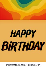 Vector - Happy Birthday Colorful Background Card