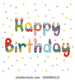 Vector Happy Birthday Elements Happy Birthday Stock Vector (Royalty ...