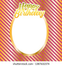Vector happy birthday free for print template, your happy kid , illustration emblem isolated 