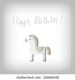 Tarjeta de felicitación de feliz cumpleaños del vector